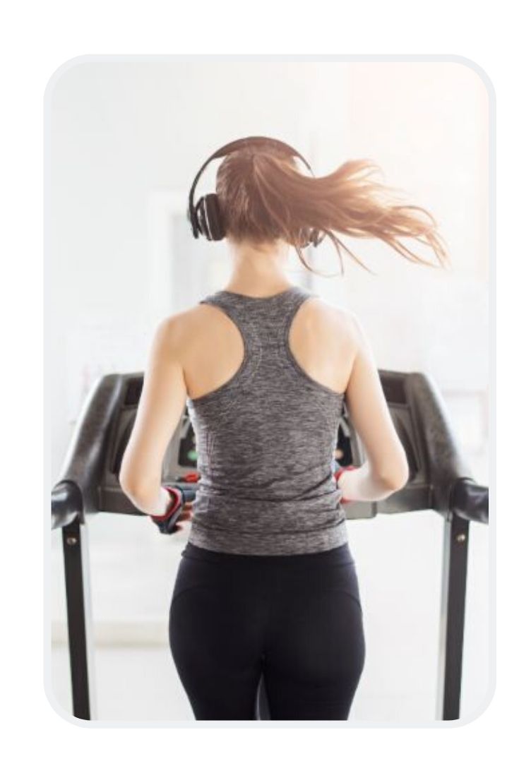 running on a treadmill